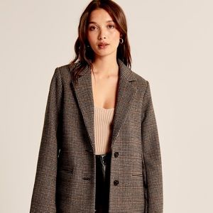[TAGS ON] Wool-Blend Blazer Coat, Abercrombie
